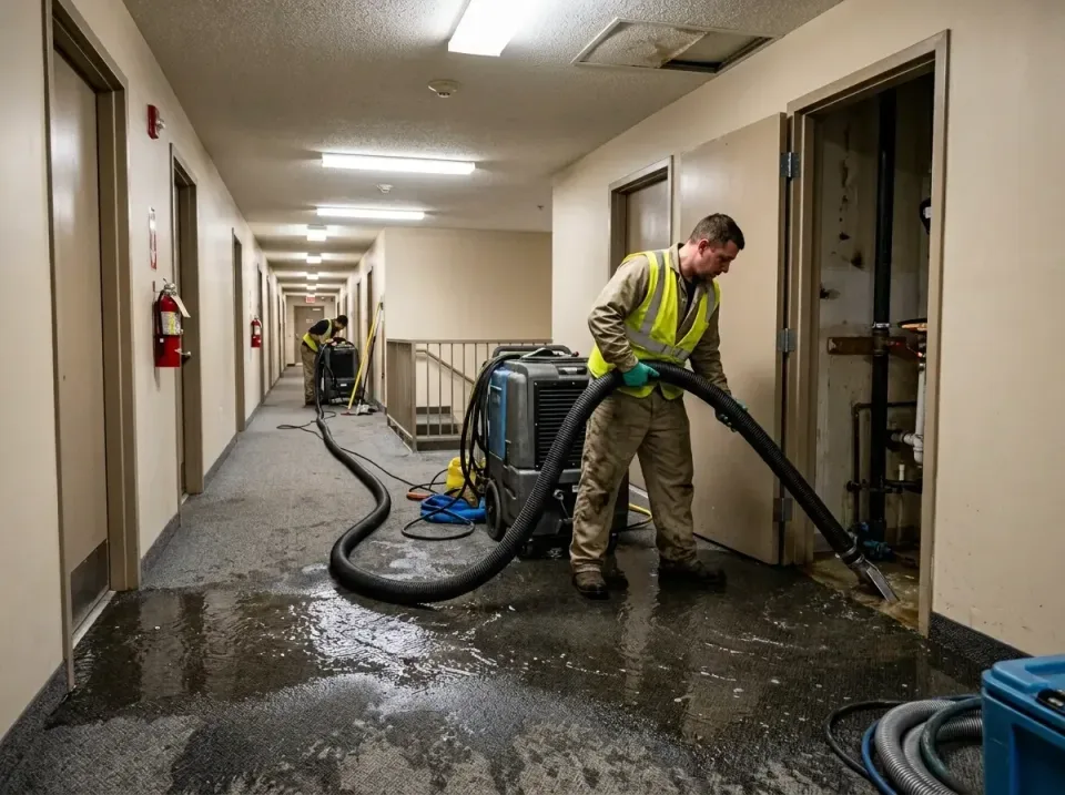 multi-unit-apartment-hallway-f-005 — frequently asked questions, Emergency Burst Pipe Water Extraction & Removal in New Conc…
